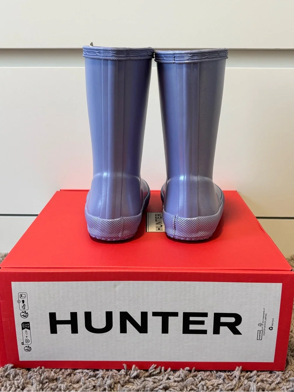 Hunter Girl's Original First Classic Nebula Rain Boots Size 8/9 (UK 7)